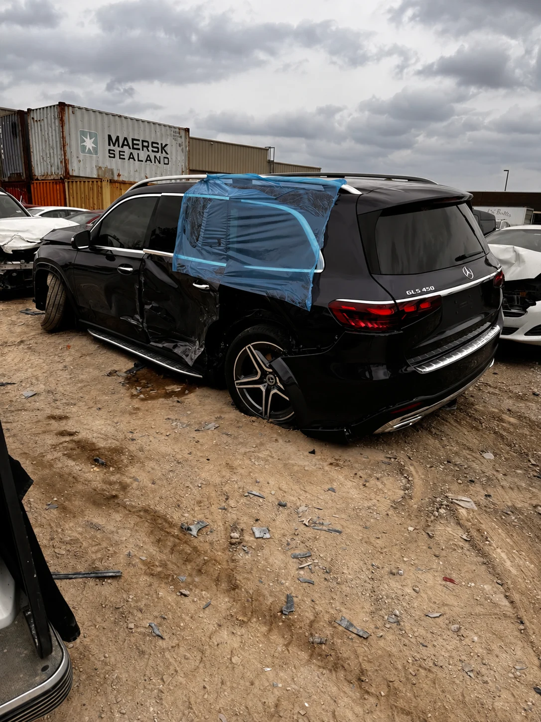 Mercedes GLS after a collision