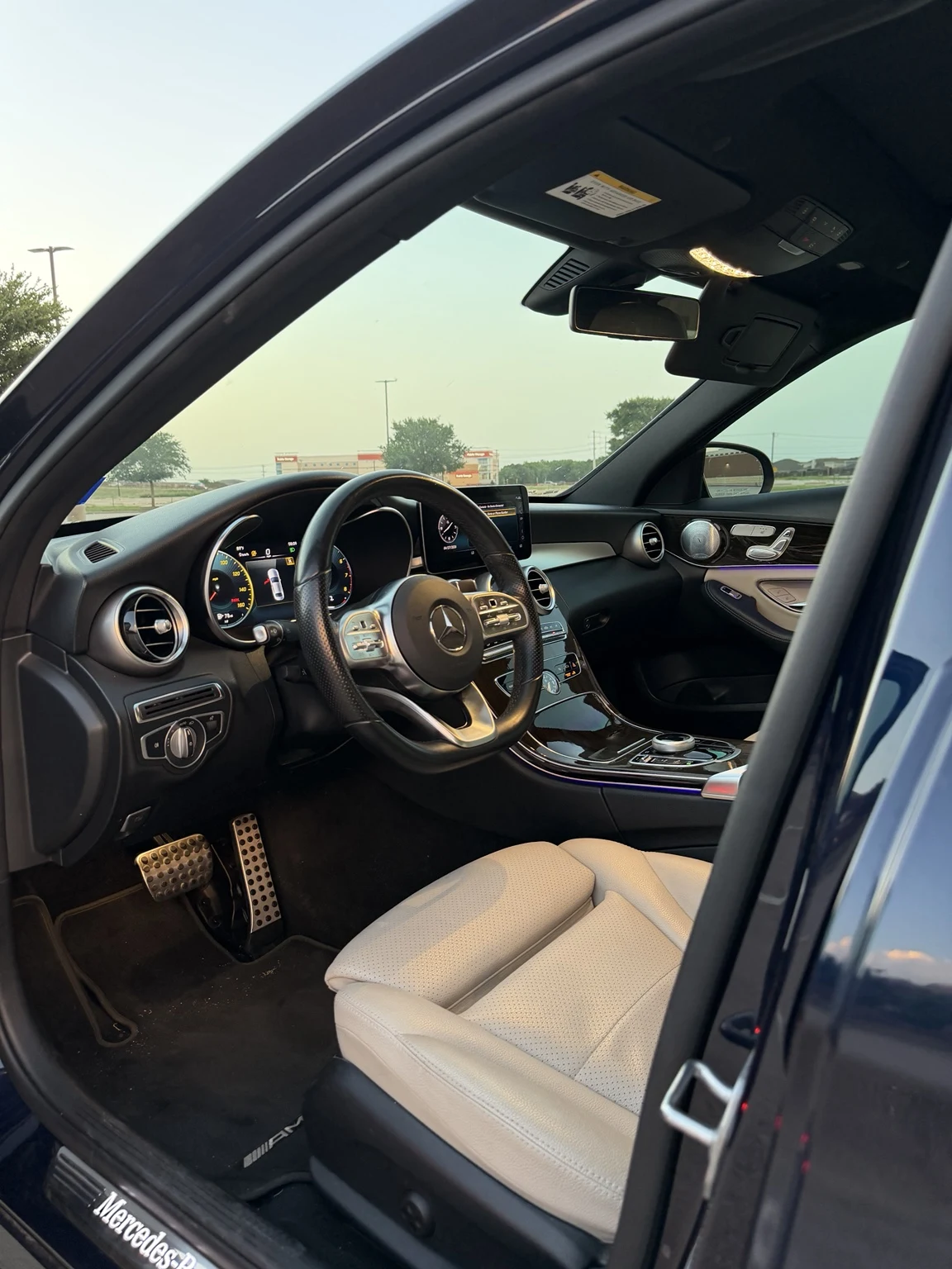Mercedes AMG package interior with beige leather seats
