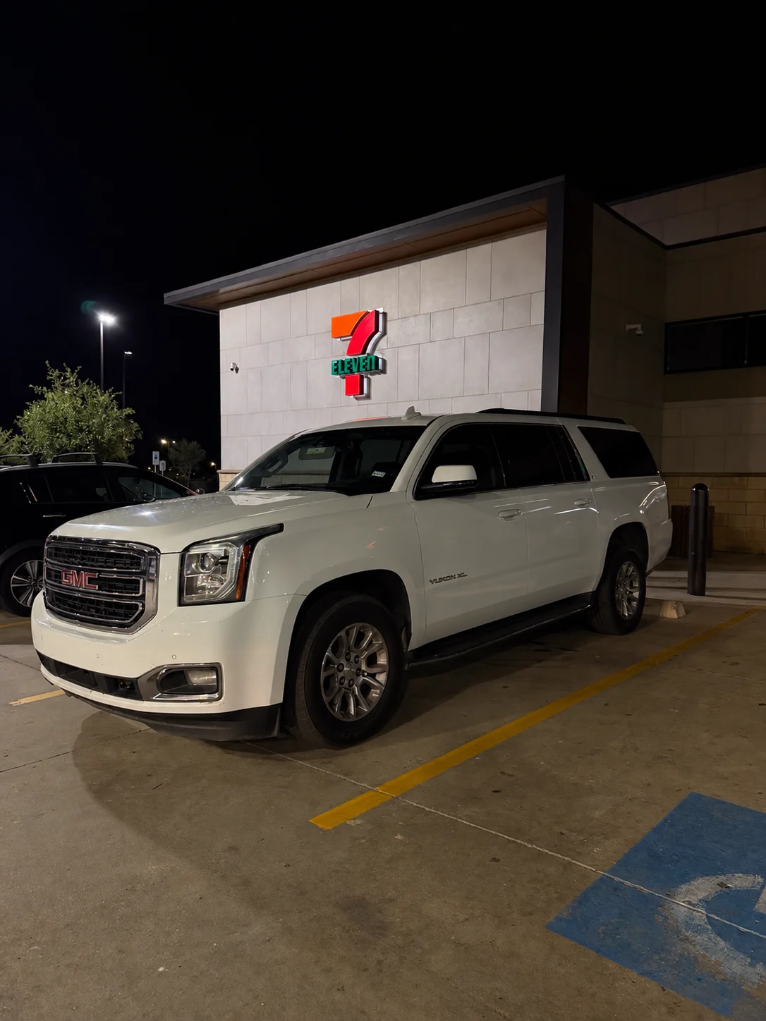 GMC Yukon XL photographed at night
